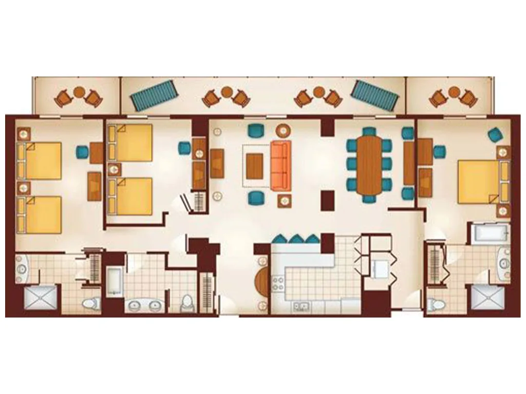 3-Bedroom Grand Villa Floorplan DVC Resale