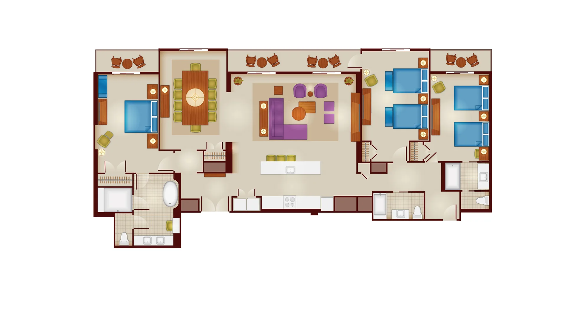 3-Bedroom Grand Villa Floorplan DVC Resale