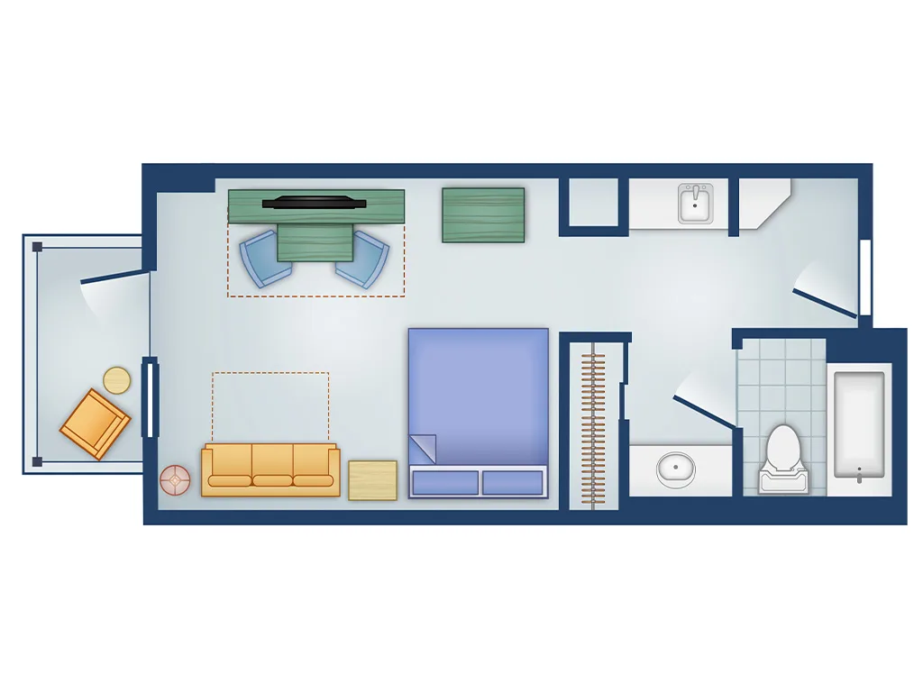 Deluxe Studio Floorplan DVC Resale