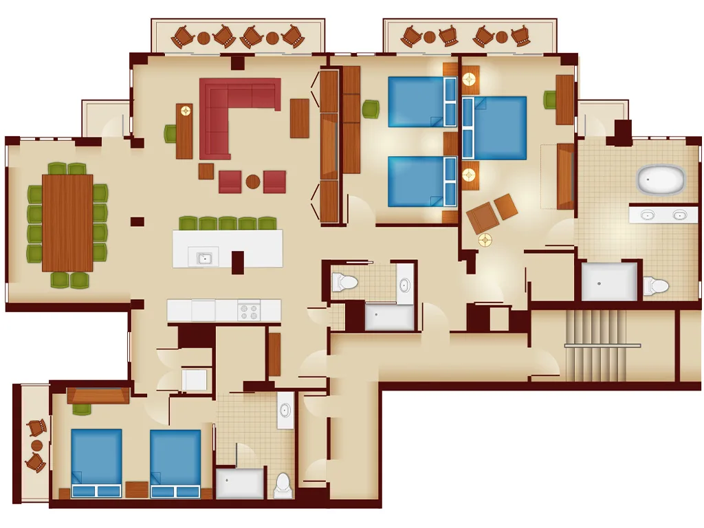 3-Bedroom Grand Villa Floorplan DVC Resale