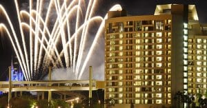 Bay Lake Tower Fireworks - Disney Vacation Club