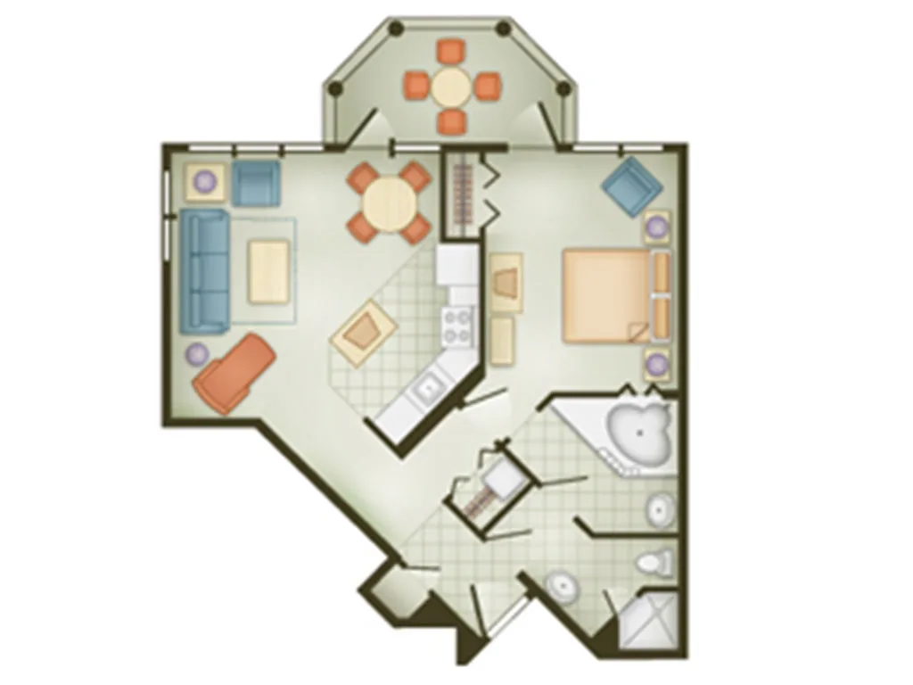 1-Bedroom Villa Floorplan DVC Resale