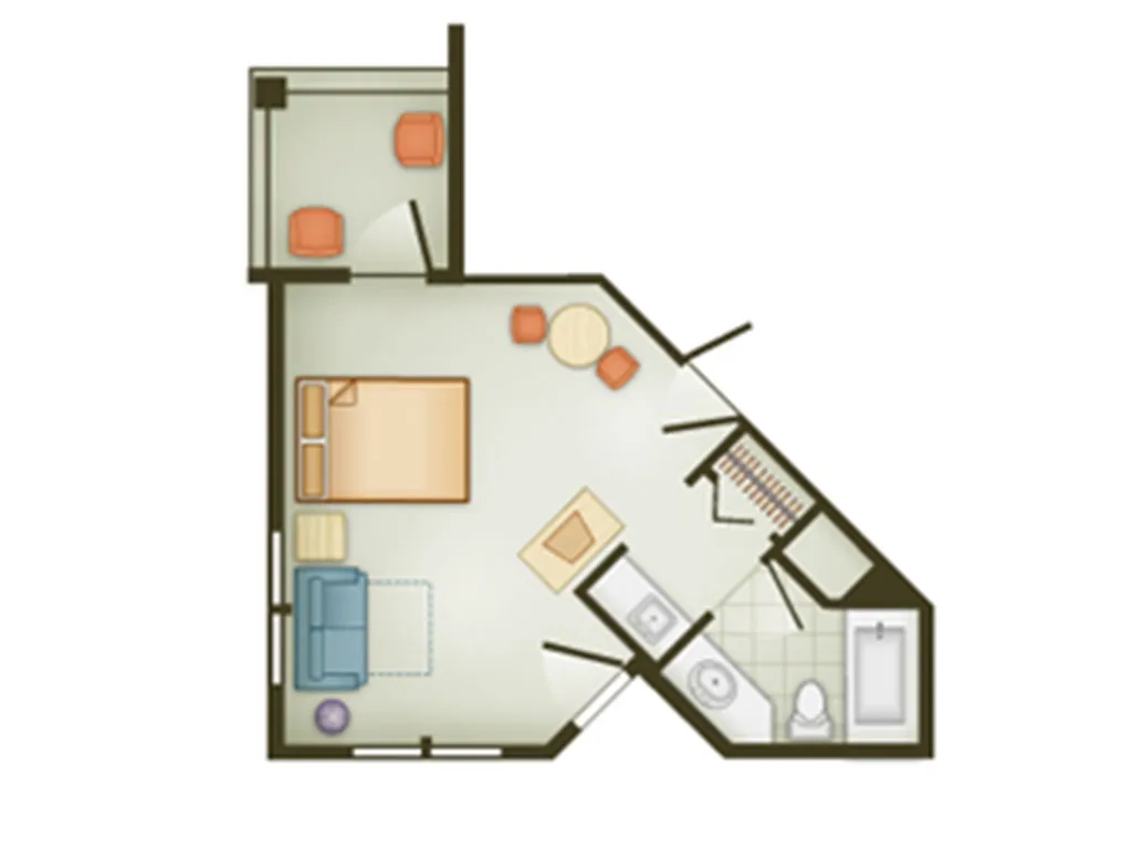 Deluxe Studio Floorplan DVC Resale
