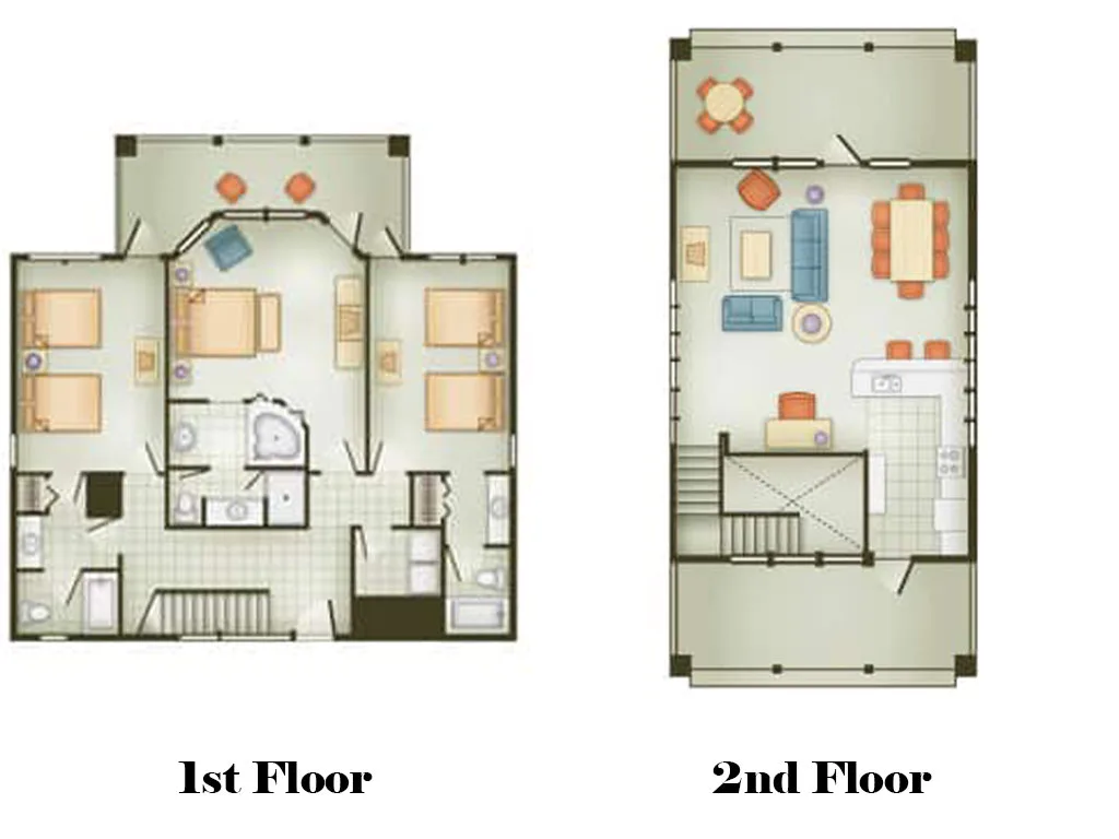 3-Bedroom Beach Cottage Floorplan DVC Resale
