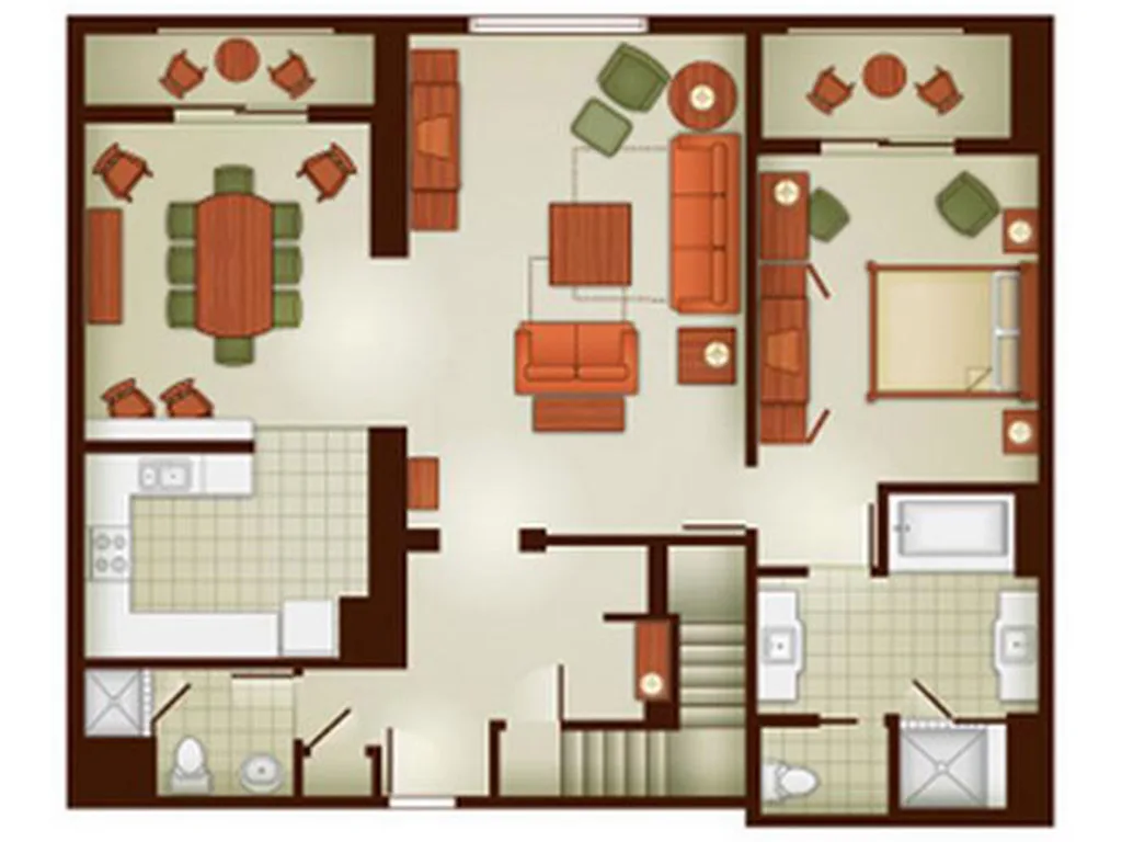 2-Bedroom Villa Floorplan DVC Resale