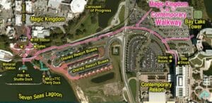 Bay Lake Tower - Walking Map - DVC Resort